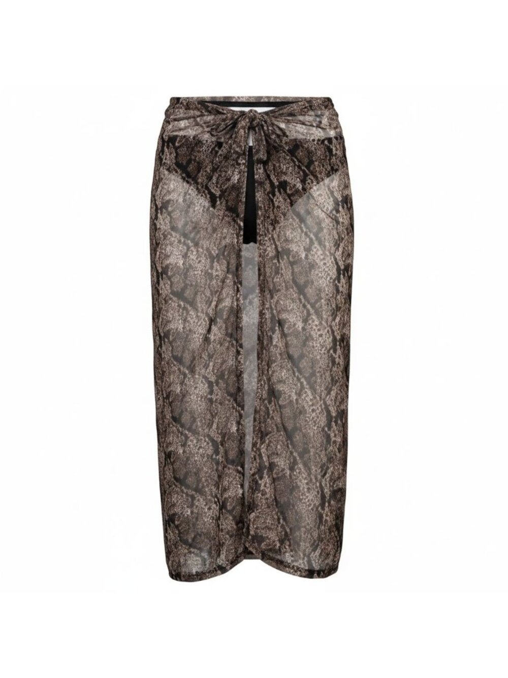 NWT Sea Level Swim Wildside Mesh Wrap Skirt Leopard Print Natural Small